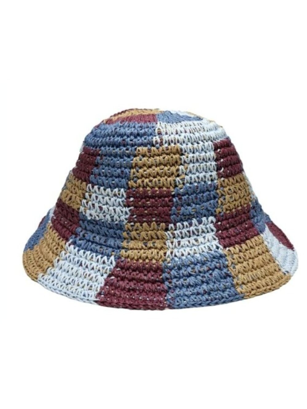Wyeth Gabby Multi-Color Paper Crochet Bucket Hat 100% Paper OS new